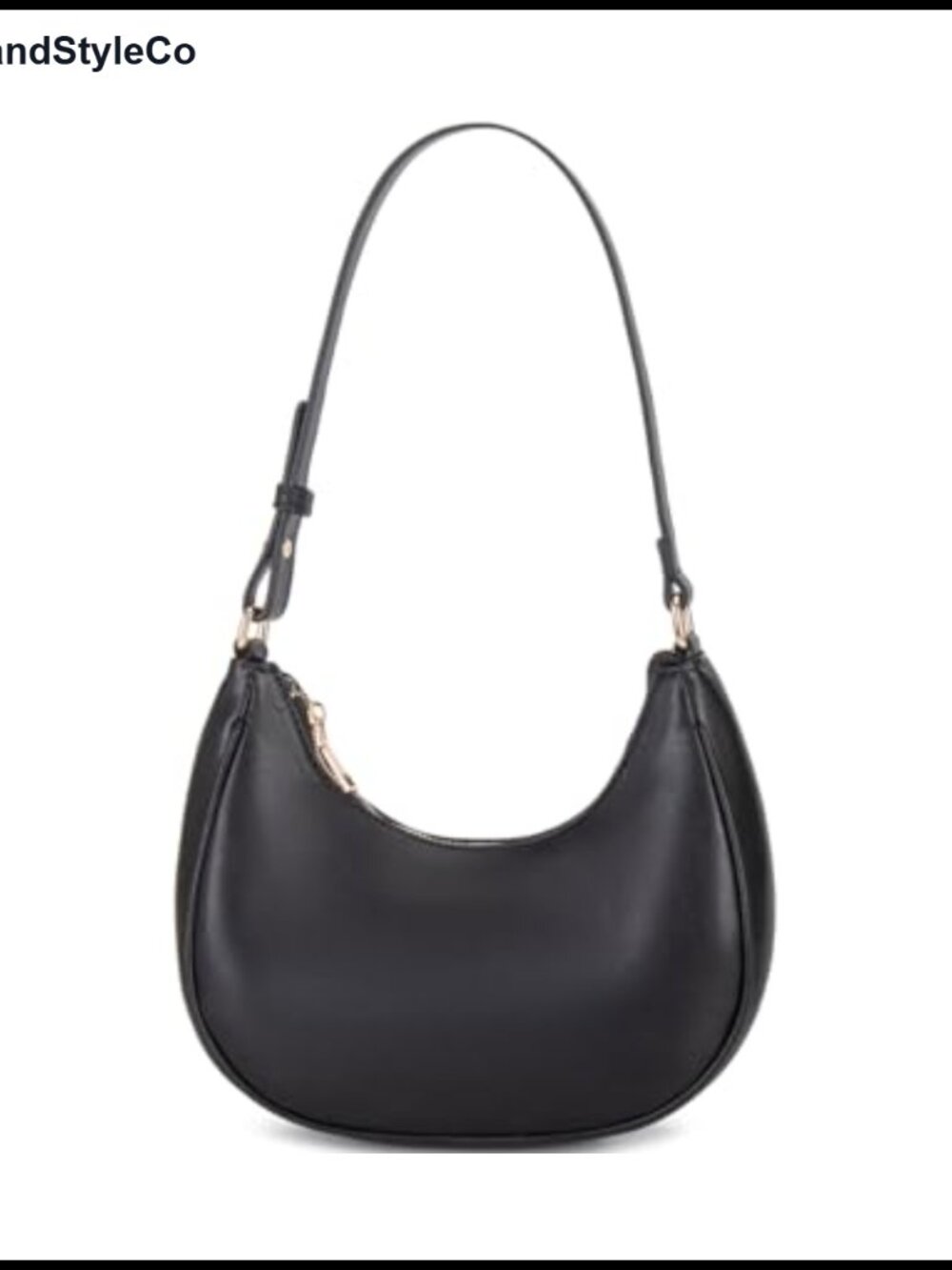 Crescent Hobo Shoulder Bag Women PU Leather Mini Clutch Purse Tote Handbag